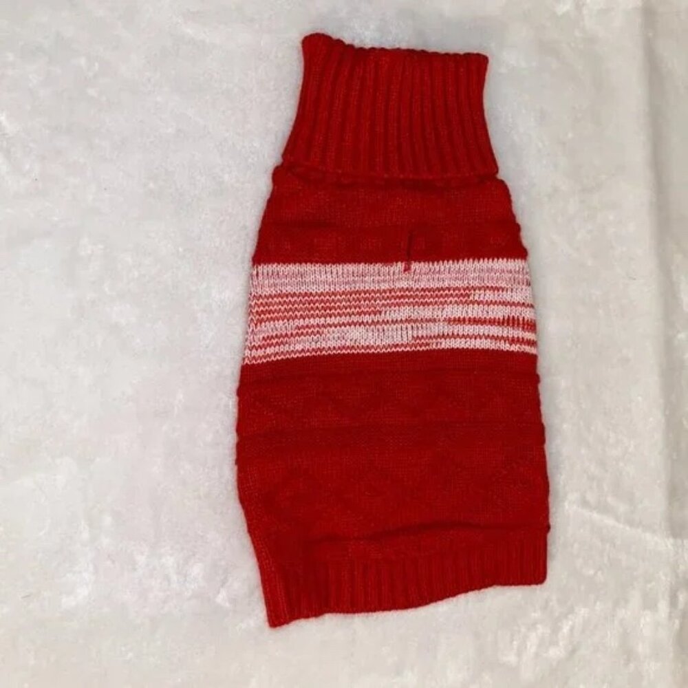 Red dog sweater S/M turtle neck